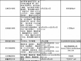 5月份有哪些学校可以校考?