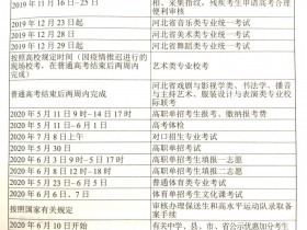盘点2020年河北考生高考重要日程