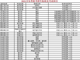 2021年普通高校艺术类校考专业一览表