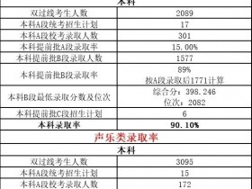 2020、2021年艺术类本科录取率